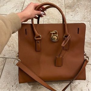Michael Kors Large Hamilton Bag in light brown (with gold hardware)